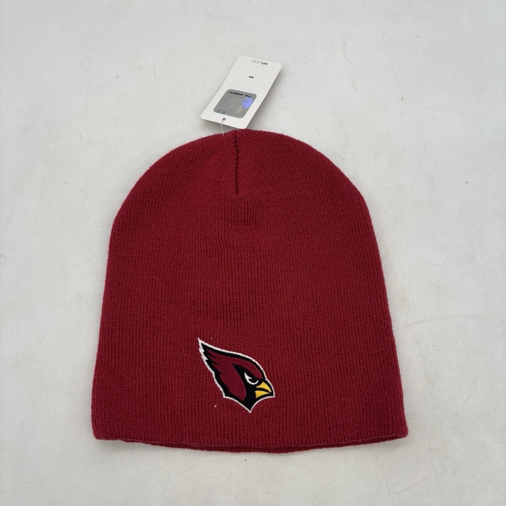 Arizona Cardinals Basic Knit Beanie Hat OSFA One Size Red Uncuffed NWT New